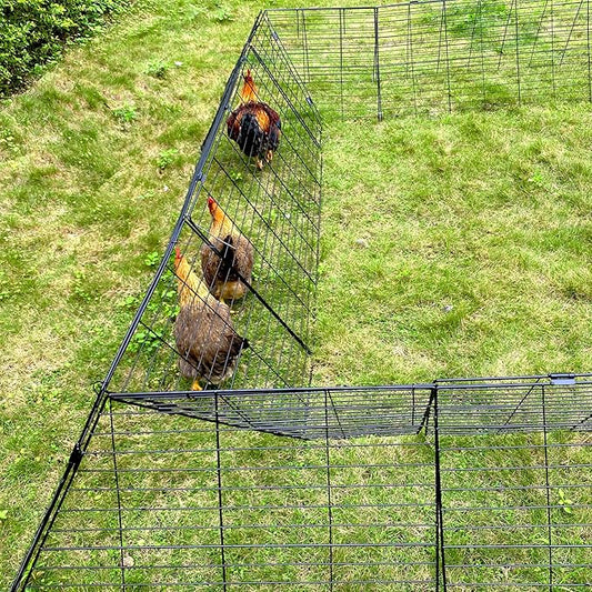Heavy Duty Chicken Run Tunnel for Yard & Outside, Foldable & Expandable Chicken Tunnel, Portable Predator-Proof Poultry Playpen for Chickens, Rabbits & Ducks