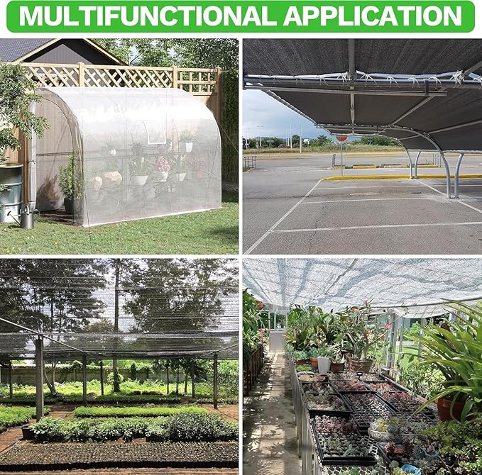 ColourTree 70% Black Shade Cloth Custom Size 6FT x 36FT Mesh Tarp, UV Resistant Netting with Upgrade Grommets for Plant Cover, Greenhouse, Chicken Coop, Barn, Kennel, Garden. (We Make Custom Size)