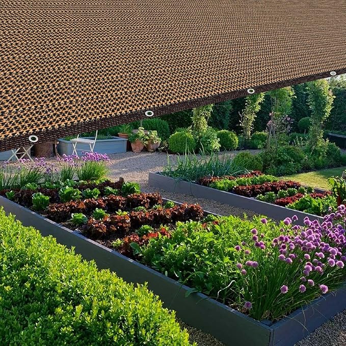 80% Sunblock Shade Cloth Net Resistant - 6x16Ft Garden Shade Mesh for Plant Cover, Greenhouse, Chicken Coop, Kennels, Tomatoes Plants