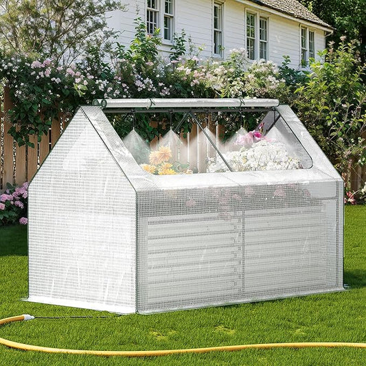 Lineware Raised Garden Bed with Self-Watering System, 6x3x2 ft Elevated Planter Boxes Outdoor with PE Cover, Galvanized Raised Beds for Gardening,Vegetables,Flowers, Backyard, Patio