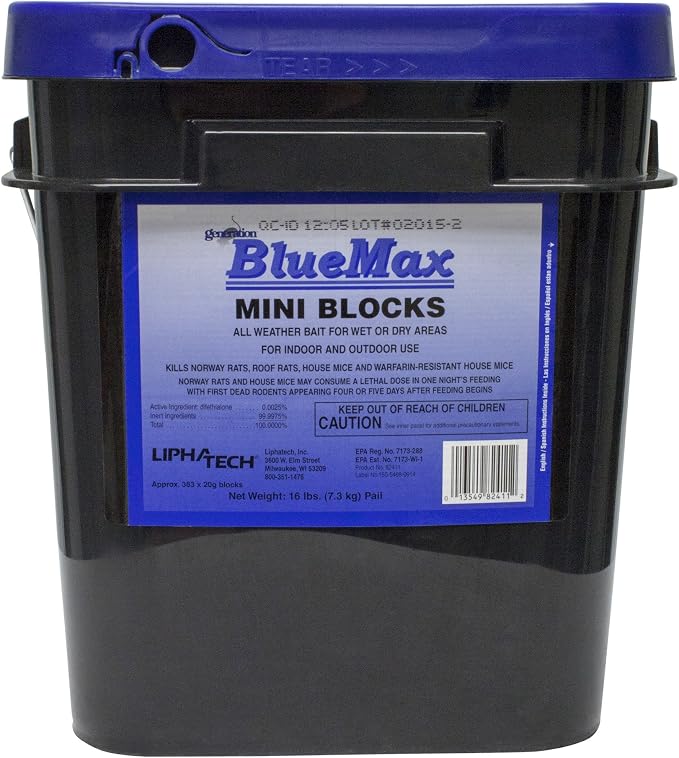 BlueMax Mini Blocks Rodenticide 16LB