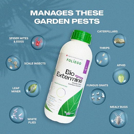 Insecticidal Soap Bioextermine, 33.8 oz Concentrate - Makes up to 130 gallons, Multipurpose Insecticide, Fungicide & Miticide for Organic Gardening