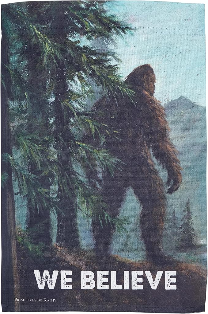Primitives by Kathy Decorative Double-Sided Garden Flag - We Believe Bigfoot