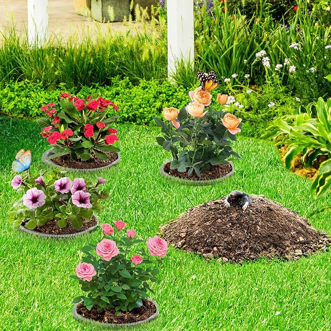 Noamus 8 Pack Plant Root Guard Basket, 5 Gallon Gopher Mole Vole Mesh, Reusable Stainless Steel Plant Speed Wire, Heavy Duty Protector Animal Cages for Garden Trees Bulbs Flowers Vegetables Protection