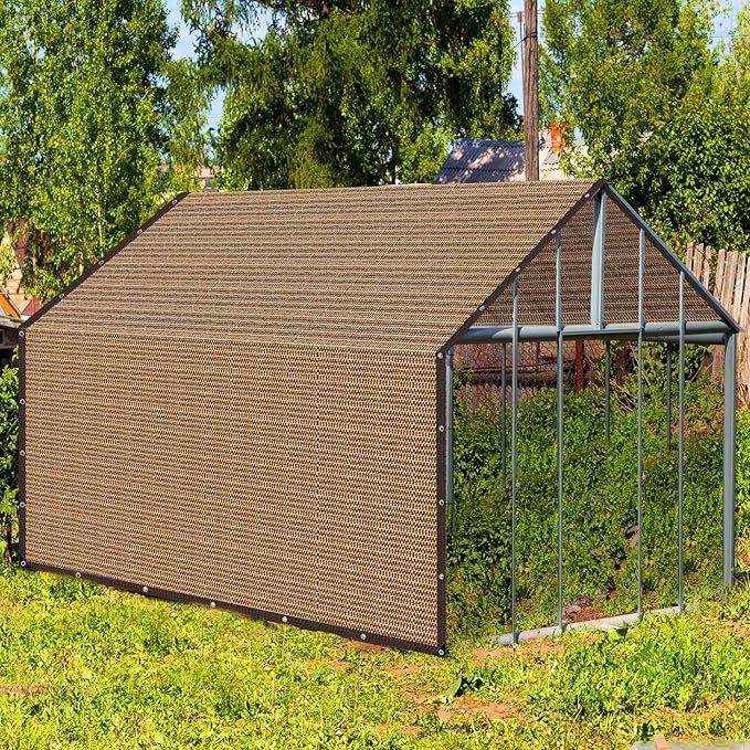 80% Shade Cloth -4x16FT Sunblock Net with Grommet,Lightweight and Durable UV Protection,Shade Cloth for Garden Patio Pergola Balcony Plants Greenhouse Dog Kennel Chicken Coop Outdoor