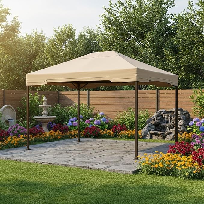 Garden Winds Durable 350 Replacement Canopy Top Compatible with Garden Oasis 10' x 12' Gazebo - Beige