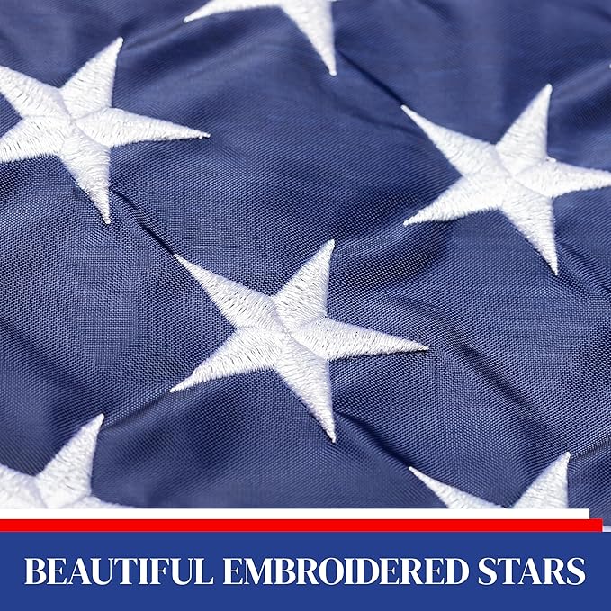 Evergreen Flag American Flag 3x5 Estate Size | Heavy Duty Outdoor Premium 310D | Embroidered Stars and Stripes and Quadruple Stitched Edge | USA Residential or Commercial