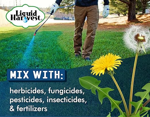 Liquid Harvest Lazer Blue Concentrated Spray Pattern Indicator - 1 Gallon (128 Ounces) - Perfect Weed Spray Dye, Herbicide Dye, Fertilizer Marking Dye, Turf Mark and Blue Herbicide Marker