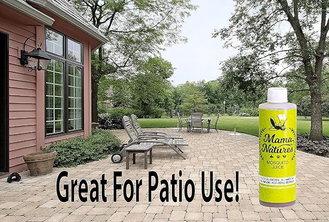 Mama Nature's Mosquito Juice - All Natural, Non-Toxic Mosquito & Tick Spray for Yard - DEET-Free Organic Outdoor Repellent for Lawn, Patio, Garden & Backyard - Safe for Kids, Pets & Plants | 2-Pack