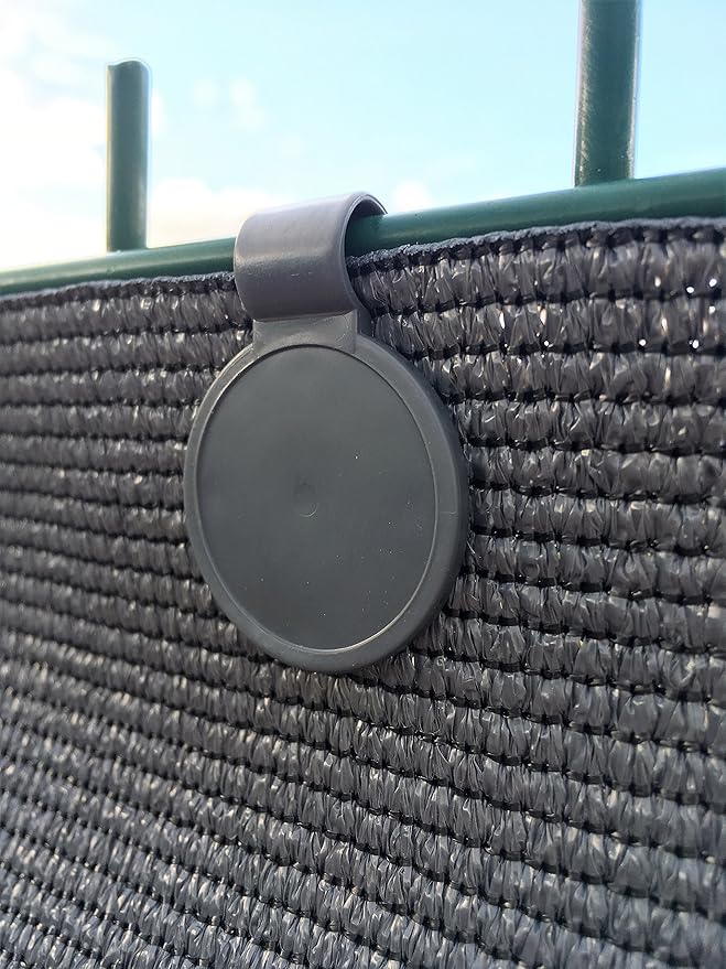 Shade Cloth Plastic Clips, UV Treated | 60 Pack, Color Anthracite Grey