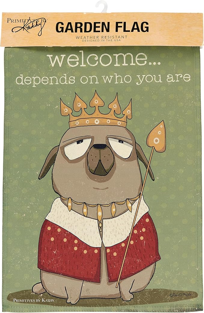 Primitives by Kathy Decorative Double-Sided Garden Flag - Somewhat Welcome