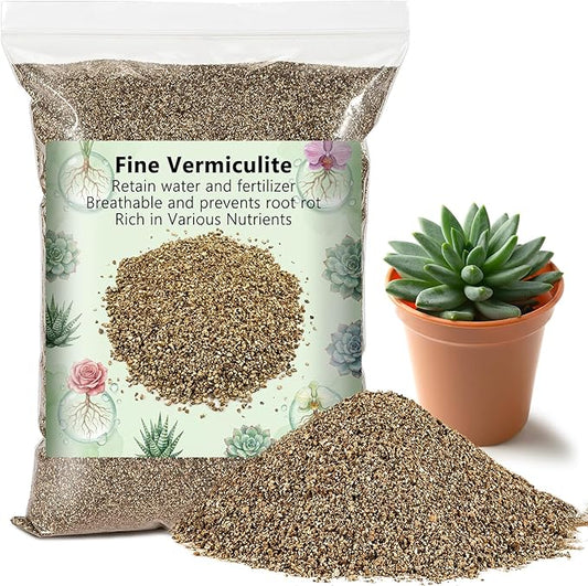 Sukh 43OZ Vermiculite - Organic Vermiculite for Gardening Plants Fine Horticultural Soil Amendments Bulk Additive Perfect Potted and Garden Professional Grade 1-3mm