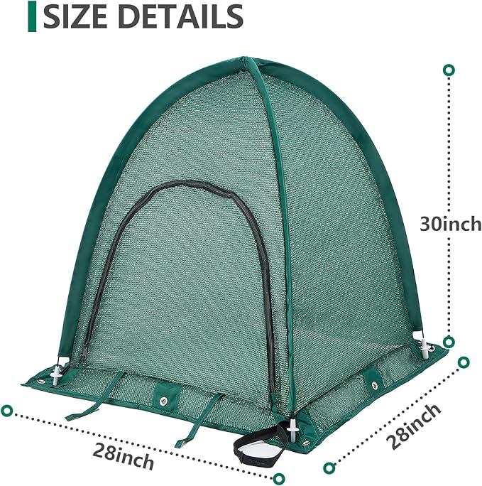 Plant Shade Tent 2 Pack, Pop Up 80% Sun Shade Cover for Outdoor Plants, Portable Sun Protection Tent for Garden, Container, Raised Bed, Small Plants, Shrubs, Herbs - 28" x 28" x 30"