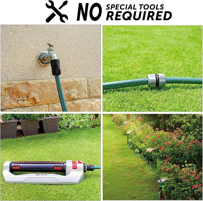 Eden 94051 Rubber Garden Hose 1/2 in. x 50 ft, DIY Hose Set
