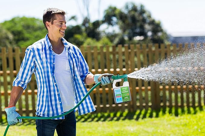 Advanced 16-4-8 Balanced NPK - Lawn Food Quality Liquid Fertilizer - Spring & Summer Concentrated Spray - Any Grass Type - Simple Lawn Solutions (32 Ounce)