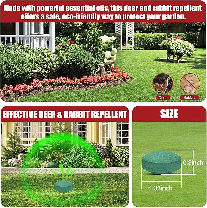 Deer Repellent Ball 12 Pcs: Effective Deer Deterrent for Garden, Protect Your Plants with Powerful Repellents Deer for Flowers, Shrubs & Trees