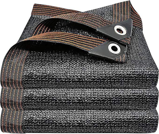 winemana 70% Black Shade Cloth, 6.6 x 6.6 FT Durable Mesh Tarp with Grommets, Resistant Garden Sun Shade Netting with Taped Edge for Plant Cover, Greenhouse, Patio, Tomatoes, Chicken Coop, Barn Kennel