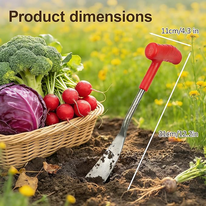 Garden Shovel Garden Hand Trowel, Multifunctional Flat Garden Trowel for Planting, Weeding, Transplanting, Digging, Remove Weeds and Roots, Small Weeding Tool for Gardening Hand Tool (1pcs)