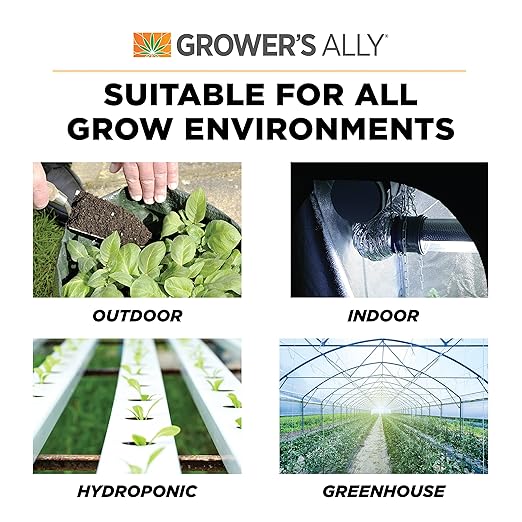 Grower's Ally Fungicide for Plants Concentrate - Indoor Outdoor Plant Fungicide Treatment Control for Powdery Mildew, Alternaria Blight, Rot, Fungus - Trusted by Cultivators - 32 Oz, Makes 20 Gallons
