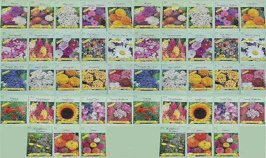 Set of 46 Valley Greene Heirloom Gardening Flower Seed Packets (46 Packs)