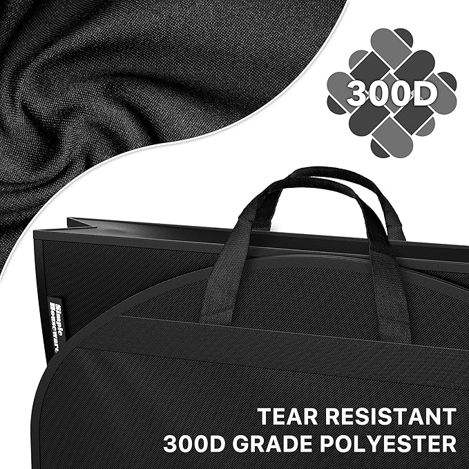 Simple Houseware 54" Travel Garment Bag with Pockets, Heavy Duty Suit Bag