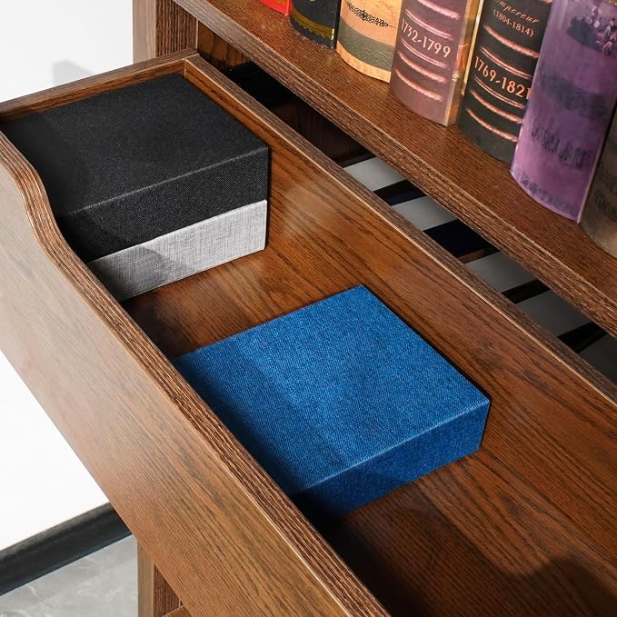 Photo Storage Box 4x6, Linen Photo Box - Blue | Keepsakes and Jewelry, Connected Lid, for Photos, Certificates, Scrapbooking Supplies