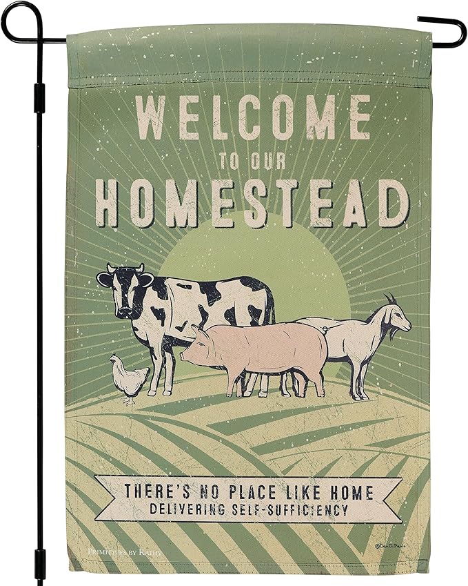 Primitives by Kathy Decorative Double-Sided Garden Flag - Homestead