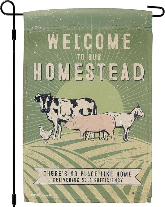 Primitives by Kathy Decorative Double-Sided Garden Flag - Homestead