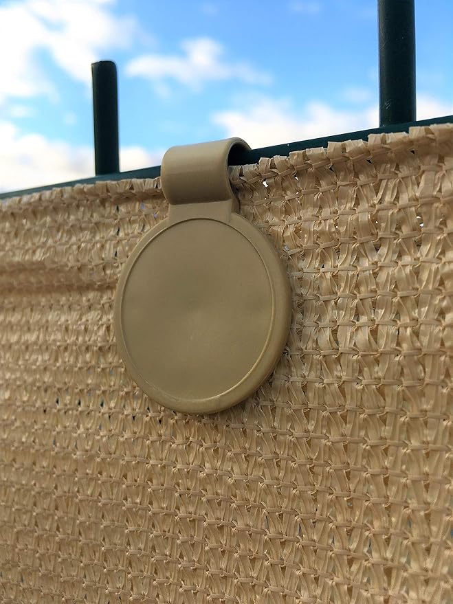 Plastic Clips for Garden Privacy net, Windscreen, Shade Cloth | UV Treated, 200 Pack, Color Sand.