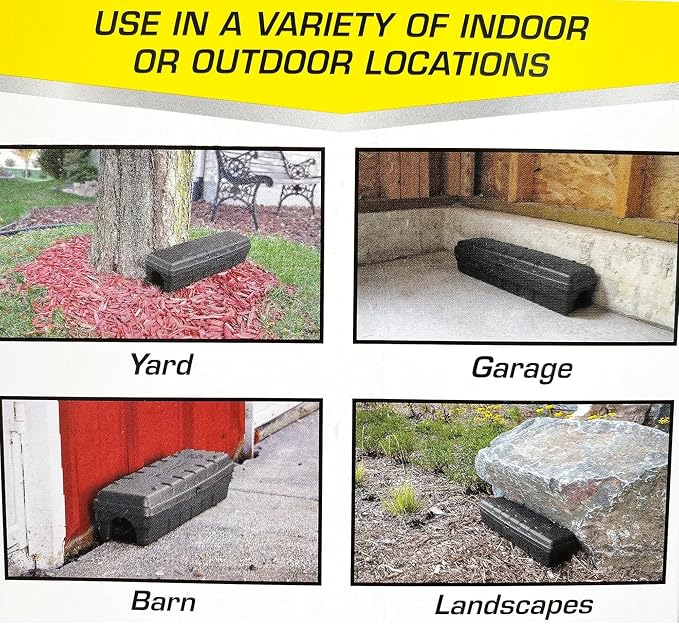 Tunnel Trapping System - Full CASE Bait Station and Trap Station Includes 8 Individual Reusable Snap Traps | 4 Individual Tunnels in Set | Made in USA