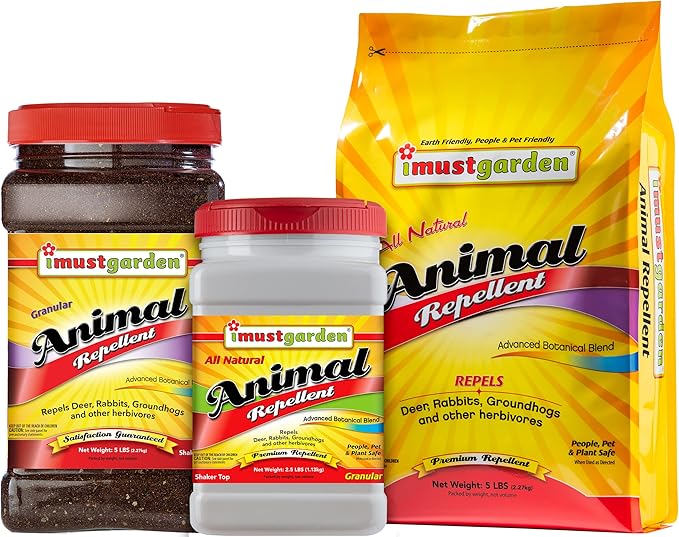 I Must Garden Deer, Rabbit and Groundhog Repellent: All-Weather Granular Formula – 5 lb. Bag