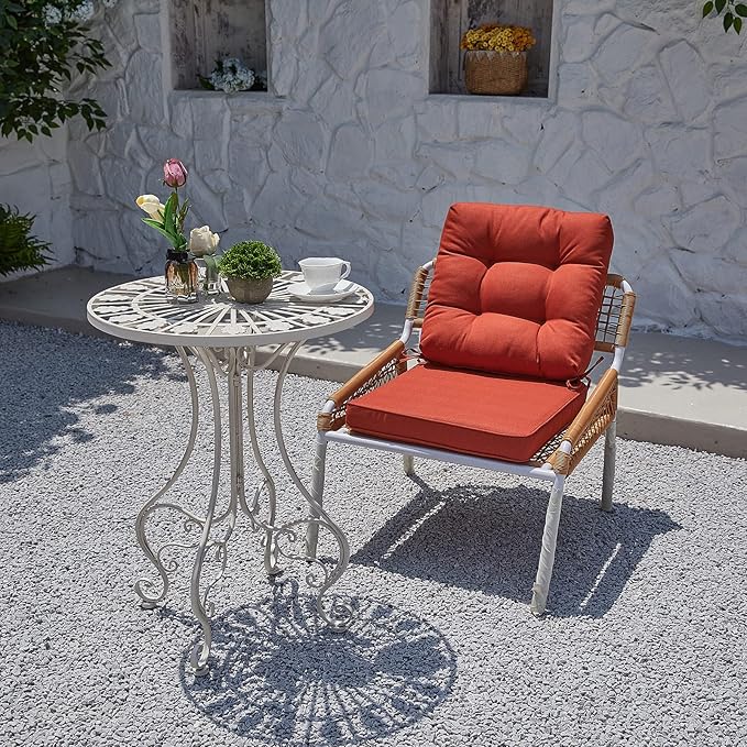 JMGBird Outdoor Chair Cushions Set - 22"x22" Deep Seat & Back Cushions, Water-Resistant Tufted Pillows for Patio Furniture