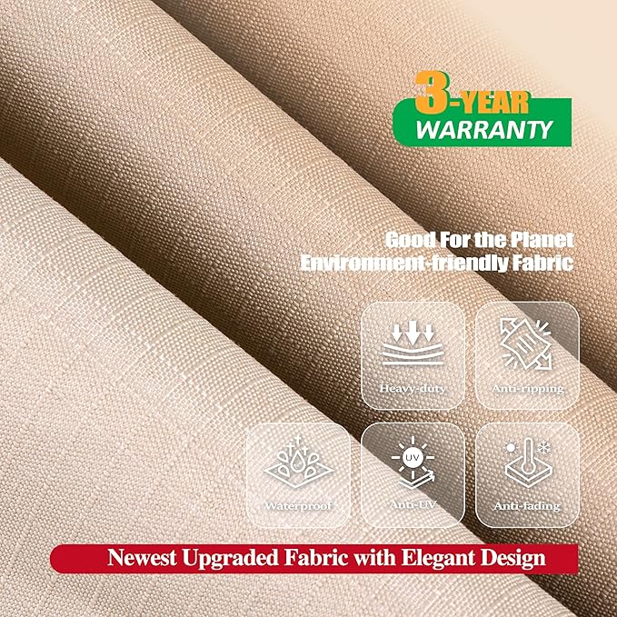 F&J Outdoors Patio Furniture Covers Waterproof UV Resistant Rip-stop Fabric Outdoor Table Cover Round Furniture Cover, 72" Dia x 27.5" H