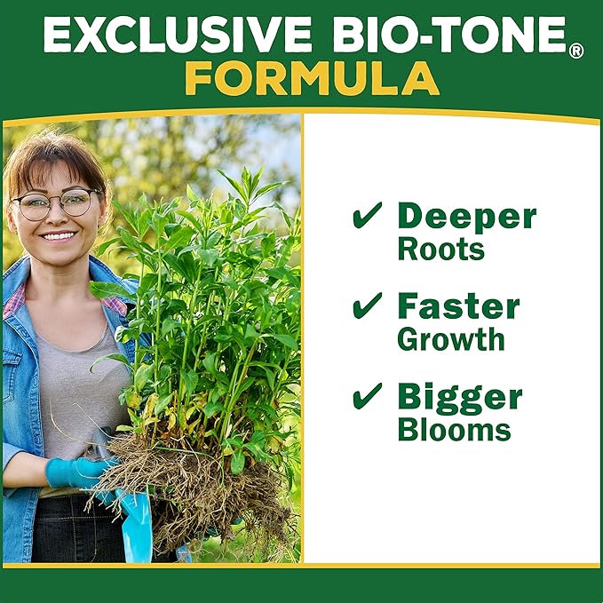 Espoma Organic Bio-Tone Starter Plus 4-3-3 Natural & Organic Starter Plant Food with Both Endo & Ecto Mycorrhizae; 4 lb. Bag; The Ultimate Starter Fertilizer - Pack of 1