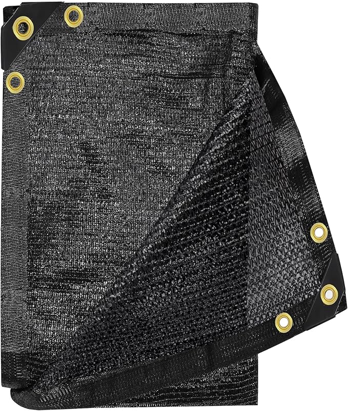 E.share 70% Black Sun Shade Cloth 20FT x 20FT, Outdoor Shade Netting with Grommets, UV Sunblock Fabric for Garden, Greenhouse, Pergola, Patio, Porch & Chicken Coop