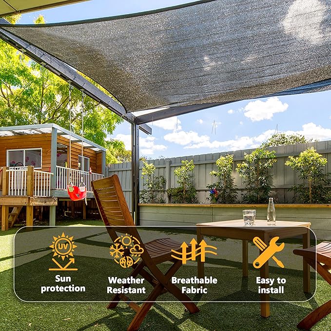 VICLLAX 70% Shade Cloth, 3x23FT Durable Black Mesh Trap with Every 3 FT Grommet, Sun Shade Fabric Netting for for Plants Cover, Greenhouse, Chicken Coop, Barn Kennel, Garden Patio