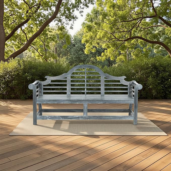 Safavieh Patio Collection Felicity Adirondack Acacia Wood Bench