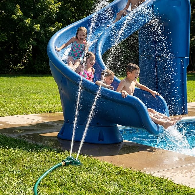 6 Pcs Twin Spot Stationary Sprinkler, Heavy-Duty Metal Dual Circle Sprinkler, Garden Spot Water Spray for Outdoor Yard Lawn Plants Irrigation