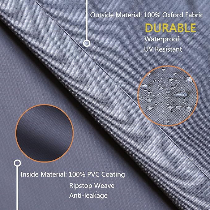Patio Furniture Covers,Outdoor Furniture Cover Waterproof,Patio Furniture Set Covers for 3 Piece Outdoor Bistro,Patio Sofa Covers Set for 2 Chairs and Coffee Table,Grey