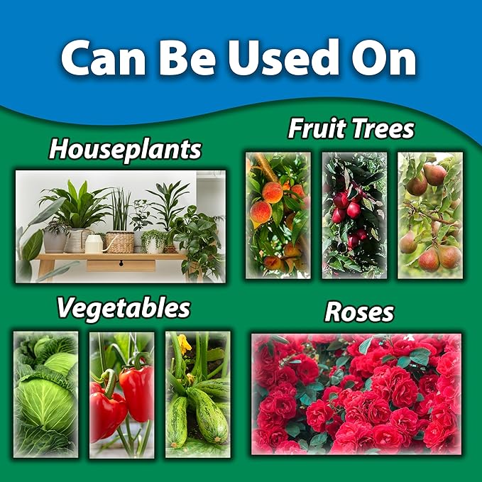 Monterey Fruit Tree Spray Plus for Control of Insects, Diseases, and Mites - Organic Gardening OMRI Listed, Contains Neem Oil and Pyrethrins, Bundled with Garden Measure Spoon - 32 oz