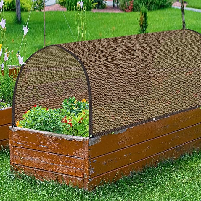 80% Shade Cloth -6x12FT Sunblock Net with Grommet,Lightweight and Durable UV Protection,Shade Cloth for Garden Patio Pergola Balcony Plants Greenhouse Dog Kennel Chicken Coop Outdoor