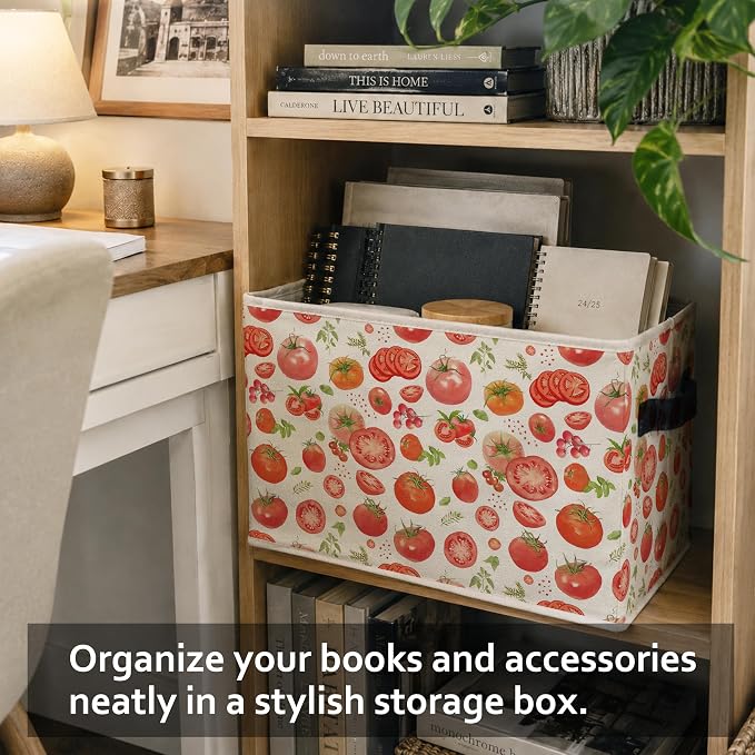 Red Tomato Fruit Storage Bins Box with Handles