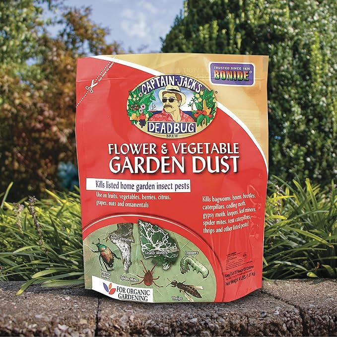 Bonide Captain Jack's Deadbug Brew Flower & Vegetable Garden Dust, 4 lb. Ready-to-Use Dust For Organic Gardening