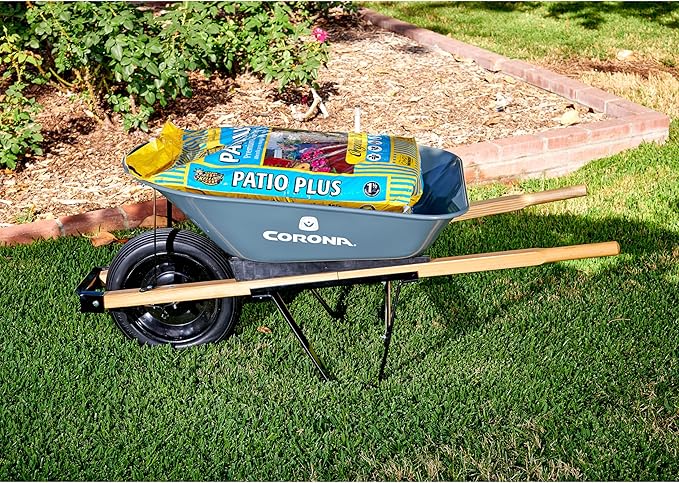 Corona Tools Wheelbarrow in a Box – 5 Cubic Foot Heavy Duty Garden Cart with 15” Flat-Free Tire for Gardening, Planting & Outdoor Use