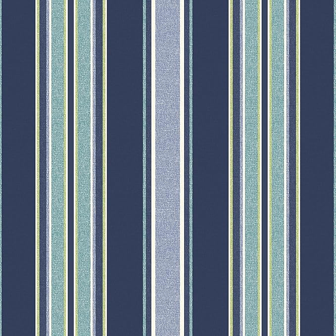 Arden 4-Pack Outdoor Patio Dining Chair Cushion, 20x44, Rain-Proof Seat Pad, Fade-Resistant Outdoor Cushion Sapphire Aurora Blue Stripe