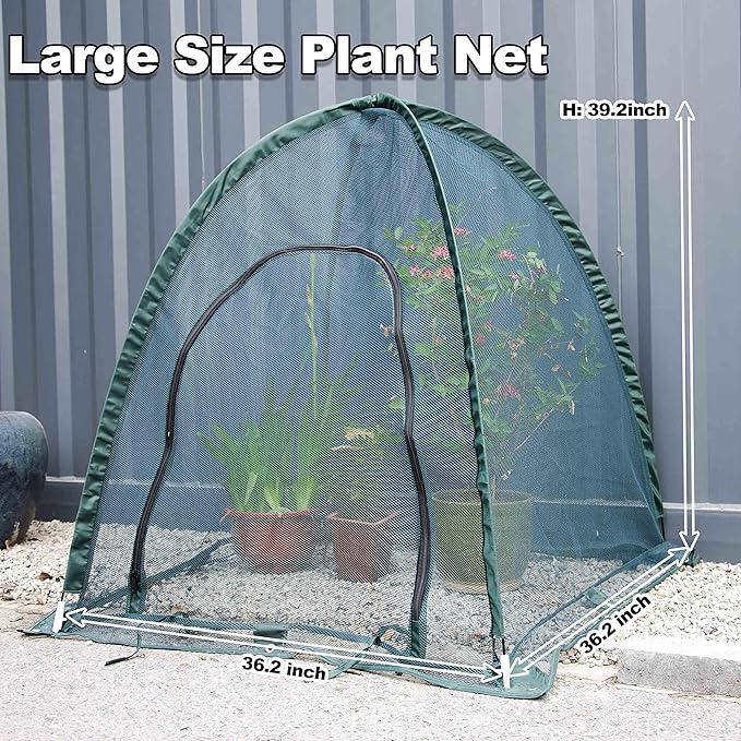 Pop up Gardening Net Cover,36x36x39 inch Pack of 2,Pest Guard Cover for Vegetables Fruits Durable Plant Gardening Net, Pop-Up Chicken Pen for Small Animals Outdoor Run and Pet Enclosure