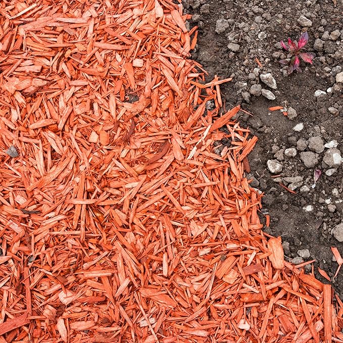 GARDENWISE Premium Red Wood Mulch for Indoor, Patio, Potting Media, Gardens, Lawns, and Landscaping (2 CF - 56 L - 59 QTS)